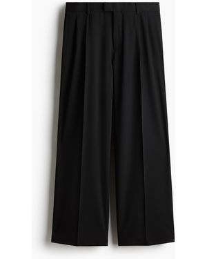 H&M Elegante Hose in Loose Fit - Schwarz