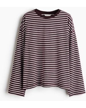 H&M Langarmshirt aus Baumwolle - Lila