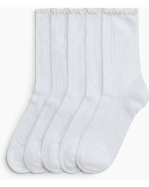 H&M 5er-Pack Socken in Pointellestrick - Weiß