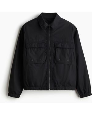 H&M Utility-Jacke in Loose Fit - Schwarz