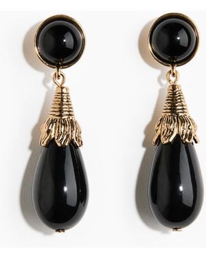 H&M Druppelvormige Oorhangers - Zwart