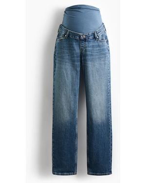 H&M MAMA Slim Straight High Waist Jeans - Blau