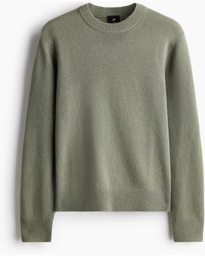 H&M Wollpullover in Regular Fit - Grün