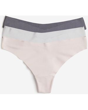 H&M 3er-Pack Unsichtbare Tangas - Weiß