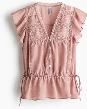 H&M Bluse mit Spitze - Pink