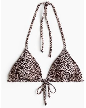 H&M Padded Triangelbikinitop - Naturel
