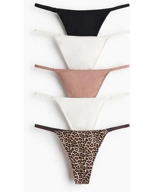 H&M 5er-Pack Tangas - Weiß