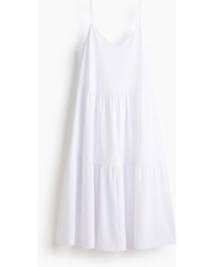 H&M Gestuftes Trägerkleid - Weiß