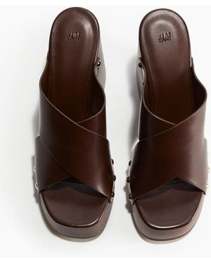 H&M Sandaletten mit Keilabsatz - Braun
