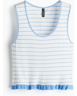 H&M Tanktop mit Volants - Blau