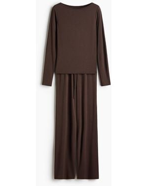 H&M Pyjama aus Modal - Braun