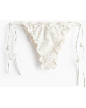 H&M Cheeky Tie-Tanga-Bikinihose - Weiß