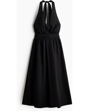 H&M Katoenen Halterjurk - Zwart