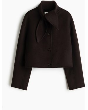 H&M Handgefertigte Jacke aus Wollgemisch - Schwarz
