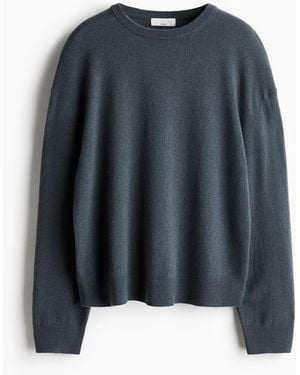 H&M Kaschmirpullover in Feinstrick - Blau
