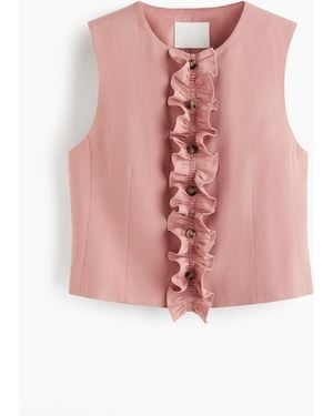 H&M Weste mit Volants - Pink