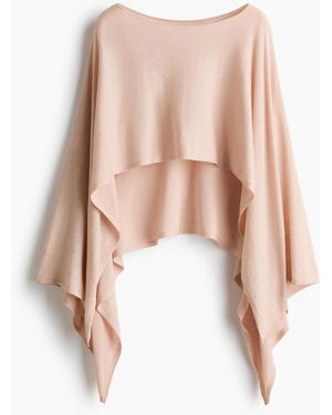 H&M Gestricktes Cape mit U-Boot-Ausschnitt - Pink