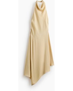 H&M Asymmetrische Halterjurk - Wit