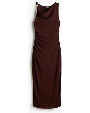 H&M Beaded cowl-neck dress - Lila