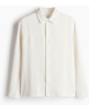 H&M Hemd Regular Fit - Weiß