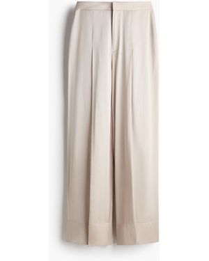 H&M Satijnen Broek - Wit
