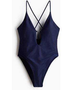 H&M Badpak Met Padded Cups - Blauw