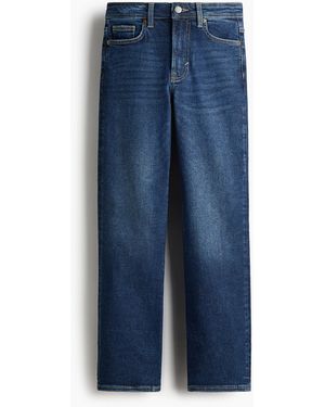 H&M Slim High Waist Ankle Jeans - Blau