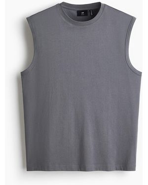 H&M COOLMAX Tanktop in Regular Fit - Grau
