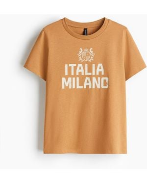 H&M T-Shirt aus Baumwolle - Orange