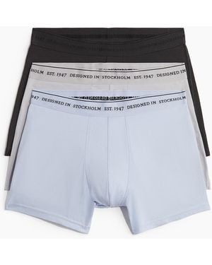 H&M 3er-Pack Halblange Trunks mit Lycra® - Blau