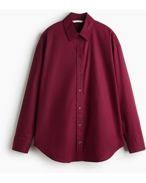 H&M Oversized Overhemdblouse - Rood