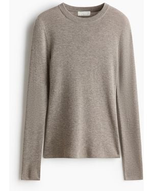 H&M Feinstrickshirt aus Kaschmirmix - Mehrfarbig
