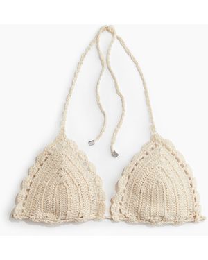 H&M Crochet Triangle Top - Weiß