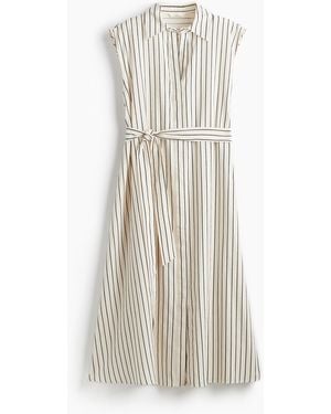 H&M Blusenkleid aus Leinenmix - Weiß