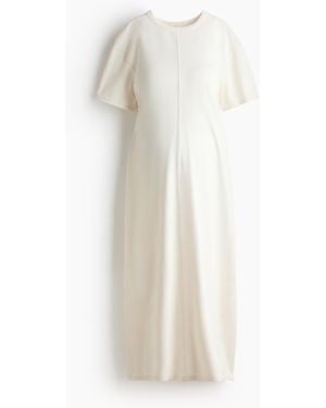 H&M MAMA T-Shirt-Kleid aus Baumwolle - Weiß