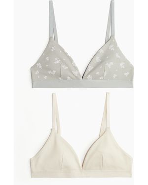 H&M Set Van 2 Bh-tops - Wit
