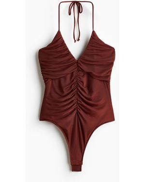 H&M Geraffter Tangabody mit Neckholder - Rot