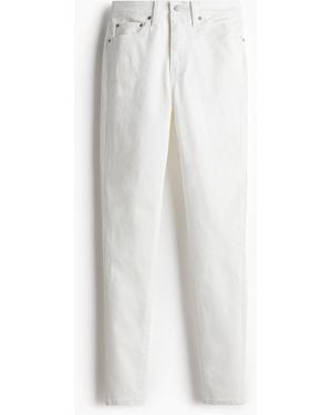 H&M 721 High Rise Skinny Cloud Dancer - Wit