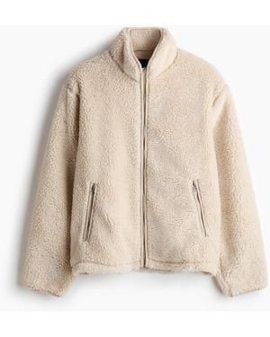 H&M Teddy Vest Met Ritssluiting - Naturel