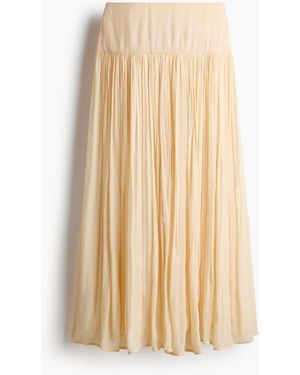 H&M Rok Van Crinkleviscose - Naturel