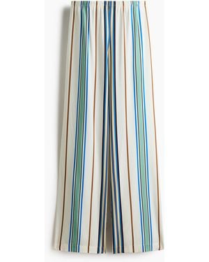 H&M Pull-on Broek Van Viscose - Blauw
