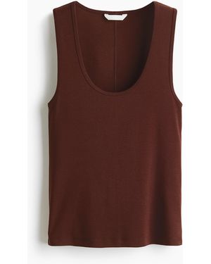 H&M Tanktop aus Baumwolle - Braun