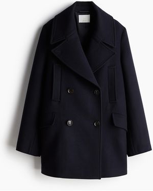 H&M Cabanjacke aus Wollmix - Blau