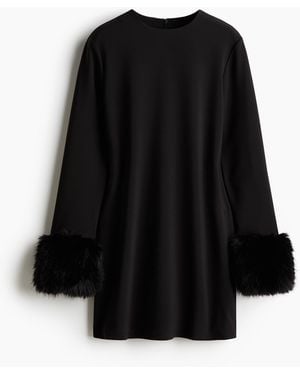 H&M Long-sleeved dress - Schwarz