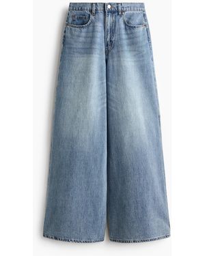 H&M Super Wide High Waist Jeans - Blau