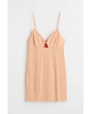 H&M Mini-jurk Met Cutout - Naturel
