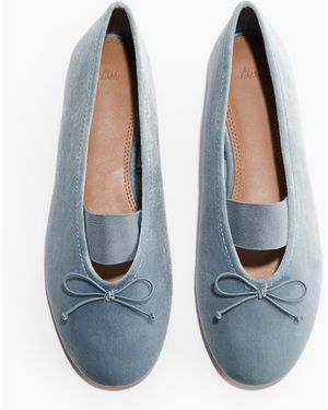 H&M Ballerinas aus Samt - Blau