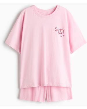 H&M Bedruckter Pyjama - Pink
