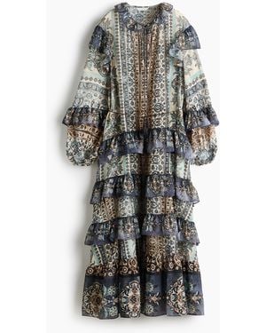 H&M Tunikakleid mit Volants - Grau