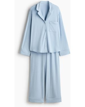 H&M Pyjama aus Viskosemix - Blau